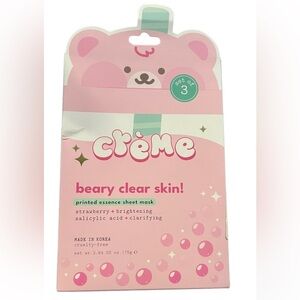 Crème Beary Clean Skin! Printed Essence Sheet Mask X3